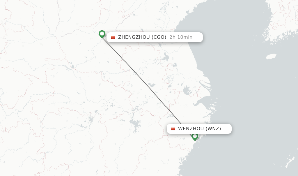 Direct (non-stop) Flights From Wenzhou To Zhengzhou - Schedules ...