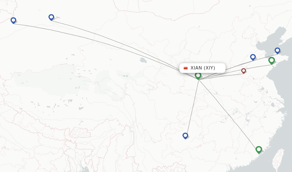 Shandong Airlines flights from Xian, XIY - FlightsFrom.com