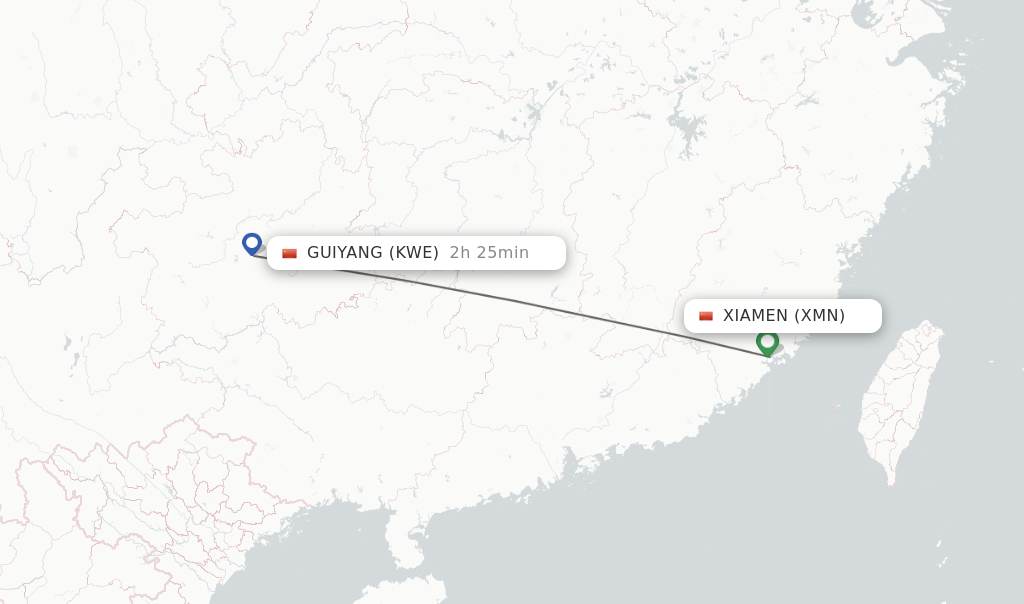 Direct Non Stop Flights From Xiamen To Guiyang Schedules