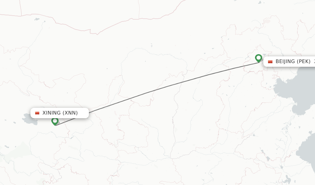 Direct (non-stop) flights from Xining to Beijing - schedules ...