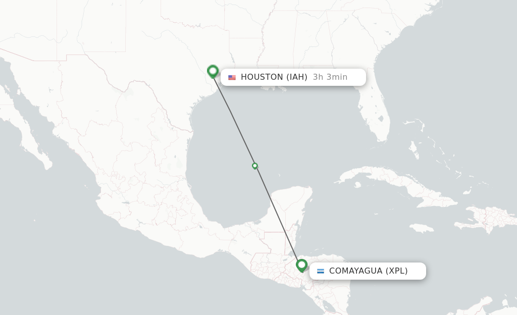 Direct non stop flights from Comayagua to Houston schedules