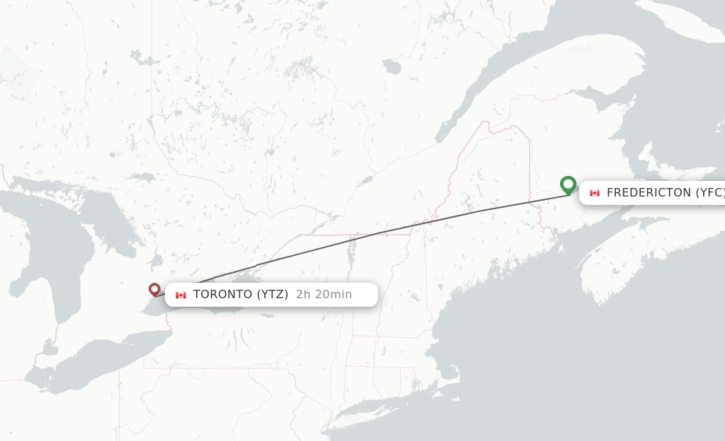 Direct (non-stop) Flights From Fredericton To Toronto - Schedules ...