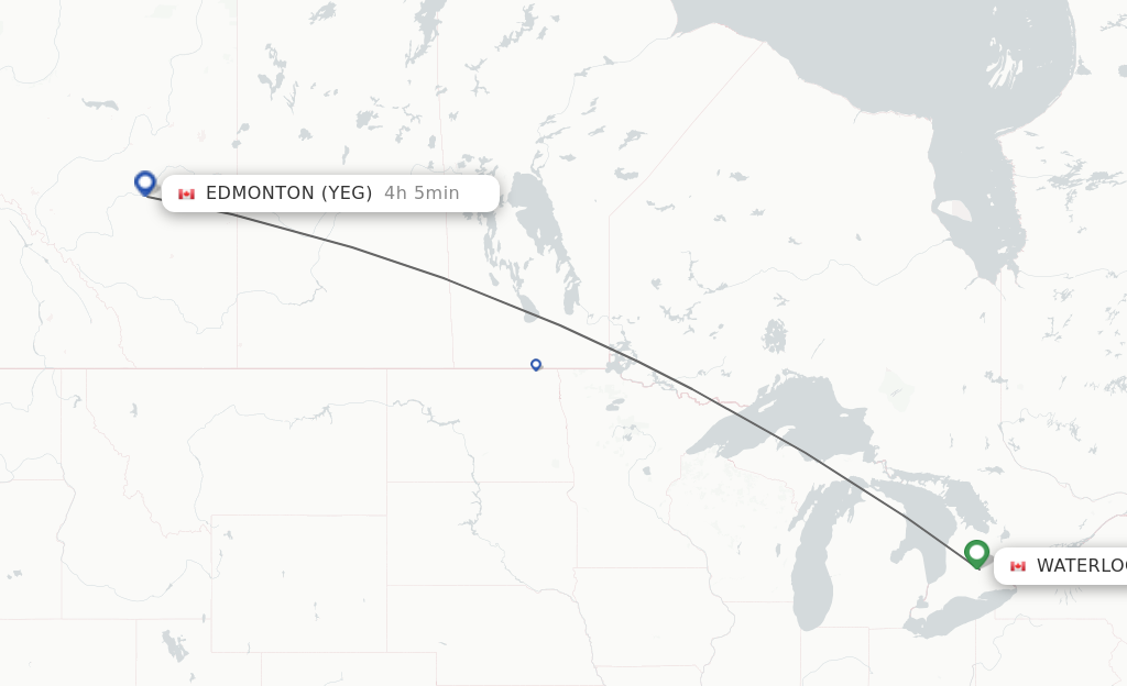 Direct Non Stop Flights From Kitchener To Edmonton Schedules   YKF YEG 