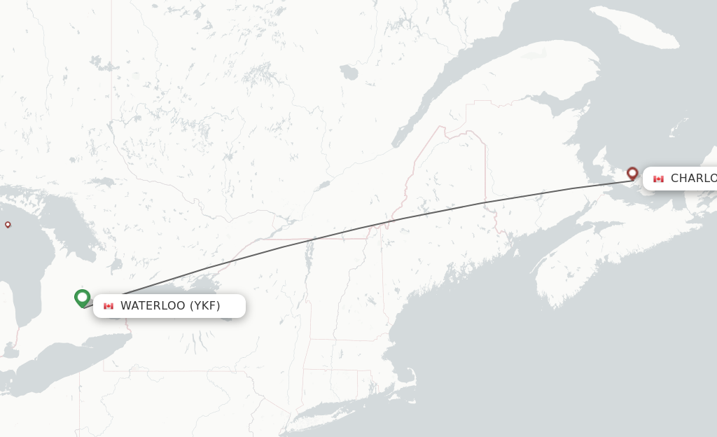 Direct Non Stop Flights From Kitchener To Charlottetown Schedules   YKF YYG 