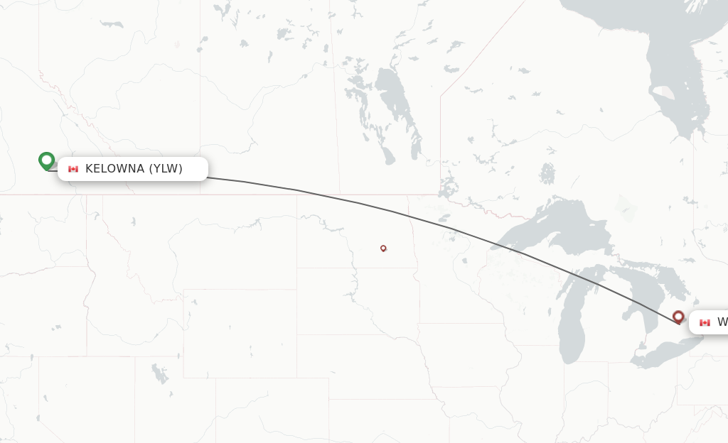 Direct Non Stop Flights From Kelowna To Kitchener Schedules   YLW YKF 