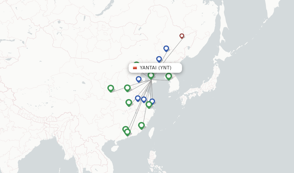 Shandong Airlines flights from Yantai, YNT - FlightsFrom.com