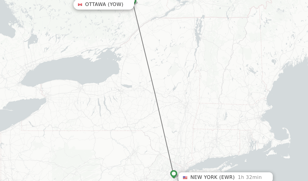 Direct non stop flights from Ottawa to New York schedules