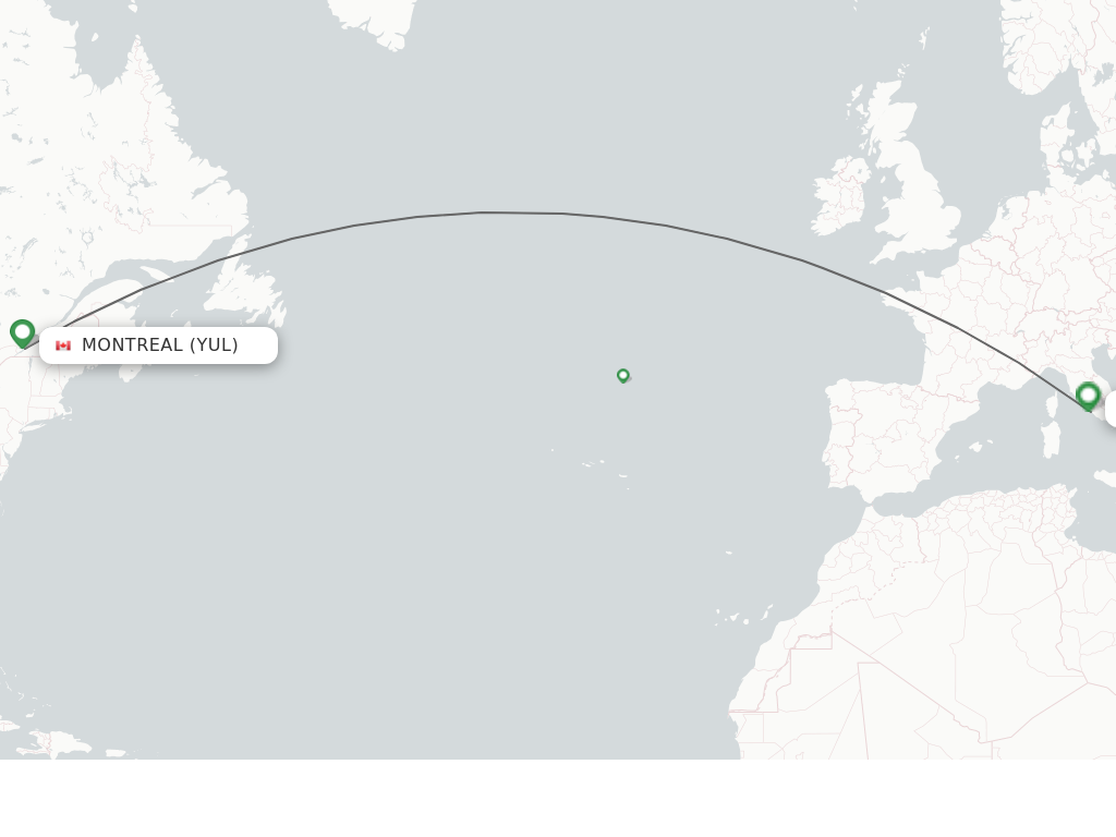 Direct non stop flights from Montreal to Rome schedules