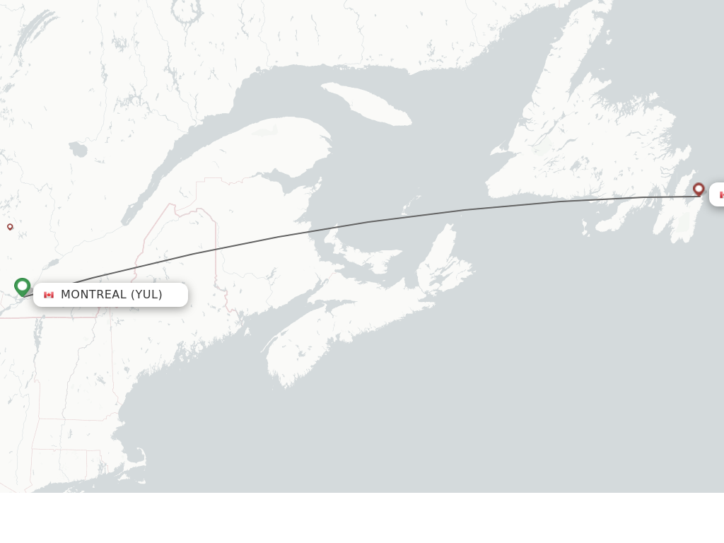 Direct non stop flights from Montreal to St. John s schedules