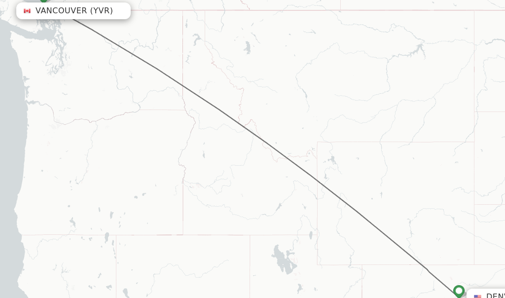 Direct (non-stop) Flights From Vancouver To Denver - Schedules ...