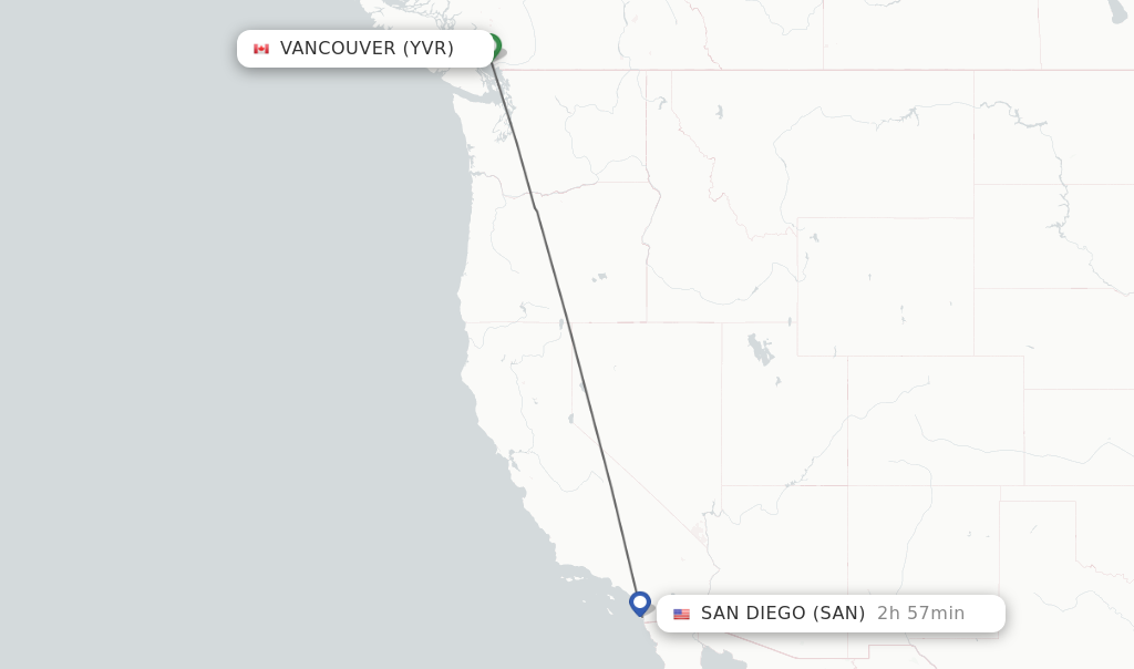 Direct Non Stop Flights From Vancouver To San Diego Schedules 5450