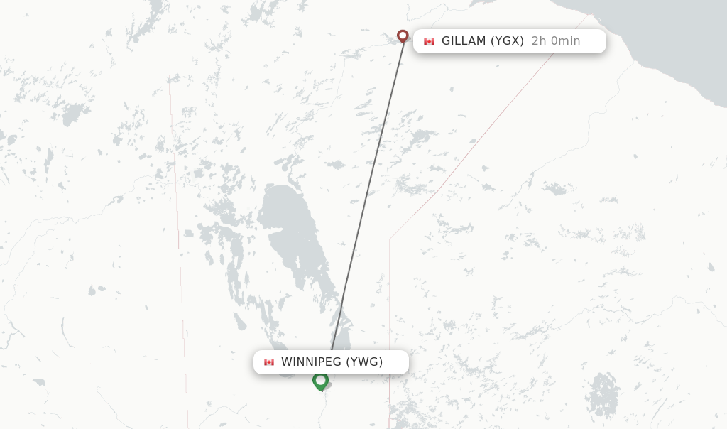 Direct Non Stop Flights From Winnipeg To Gillam Schedules