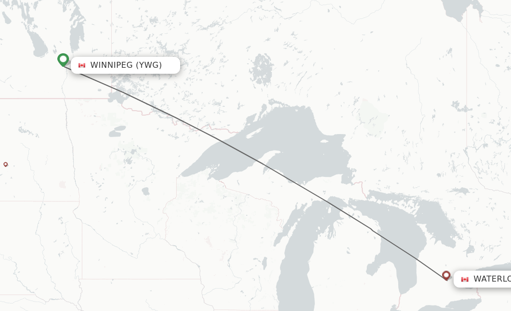 Direct Non Stop Flights From Winnipeg To Kitchener Schedules   YWG YKF 