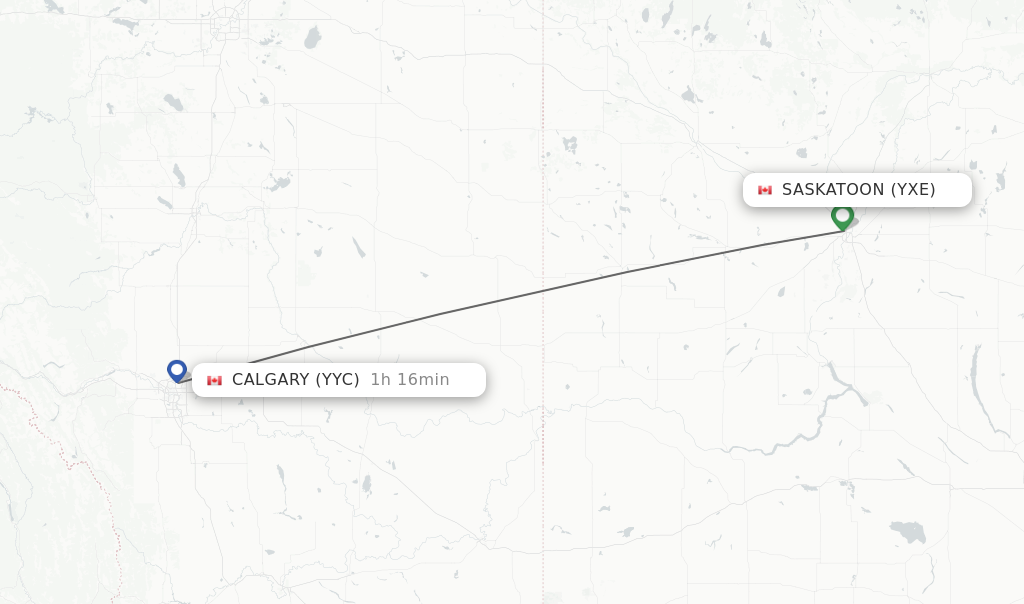 Direct Non Stop Flights From Saskatoon To Calgary Schedules   YXE YYC 