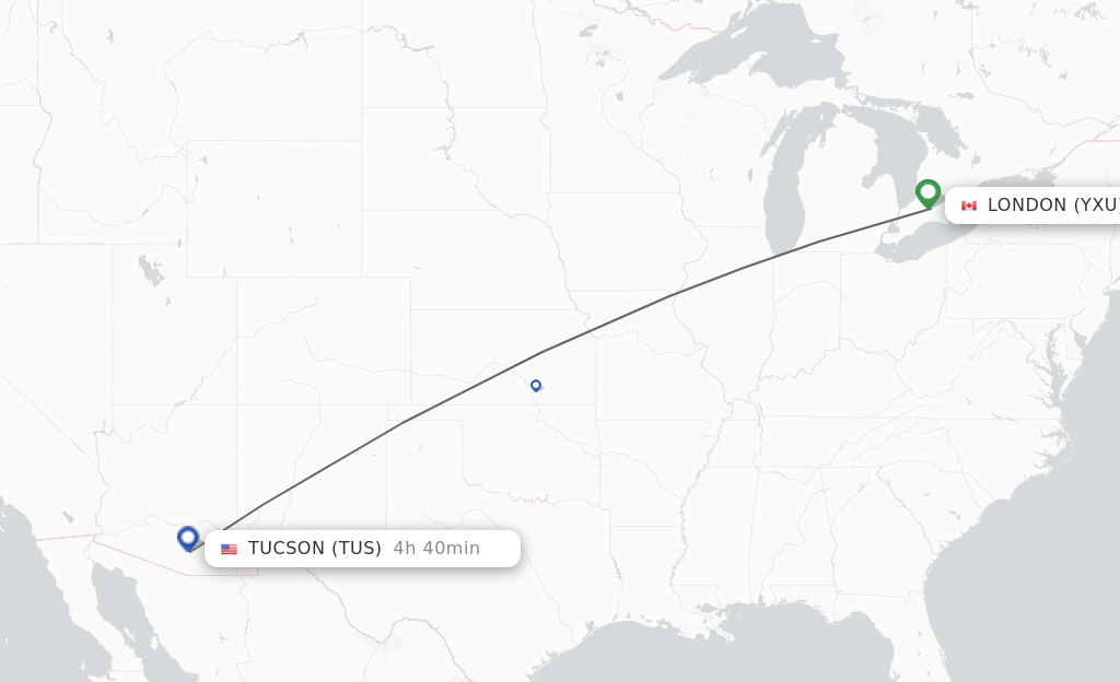 Direct non stop flights from London to Tucson schedules