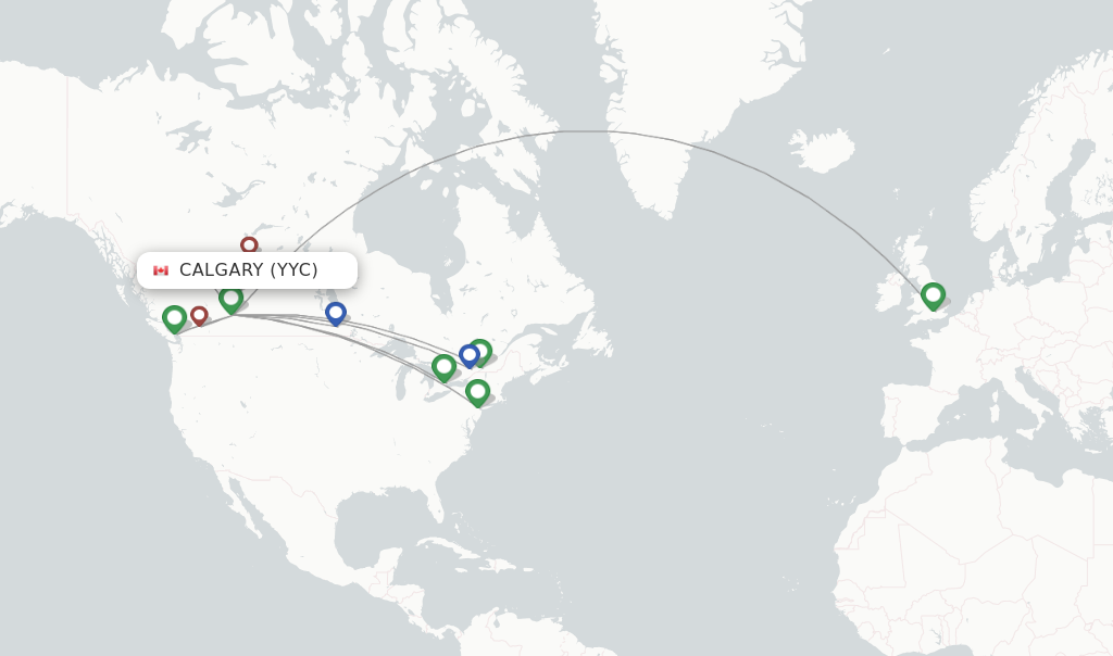 Air Canada flights from Calgary, YYC