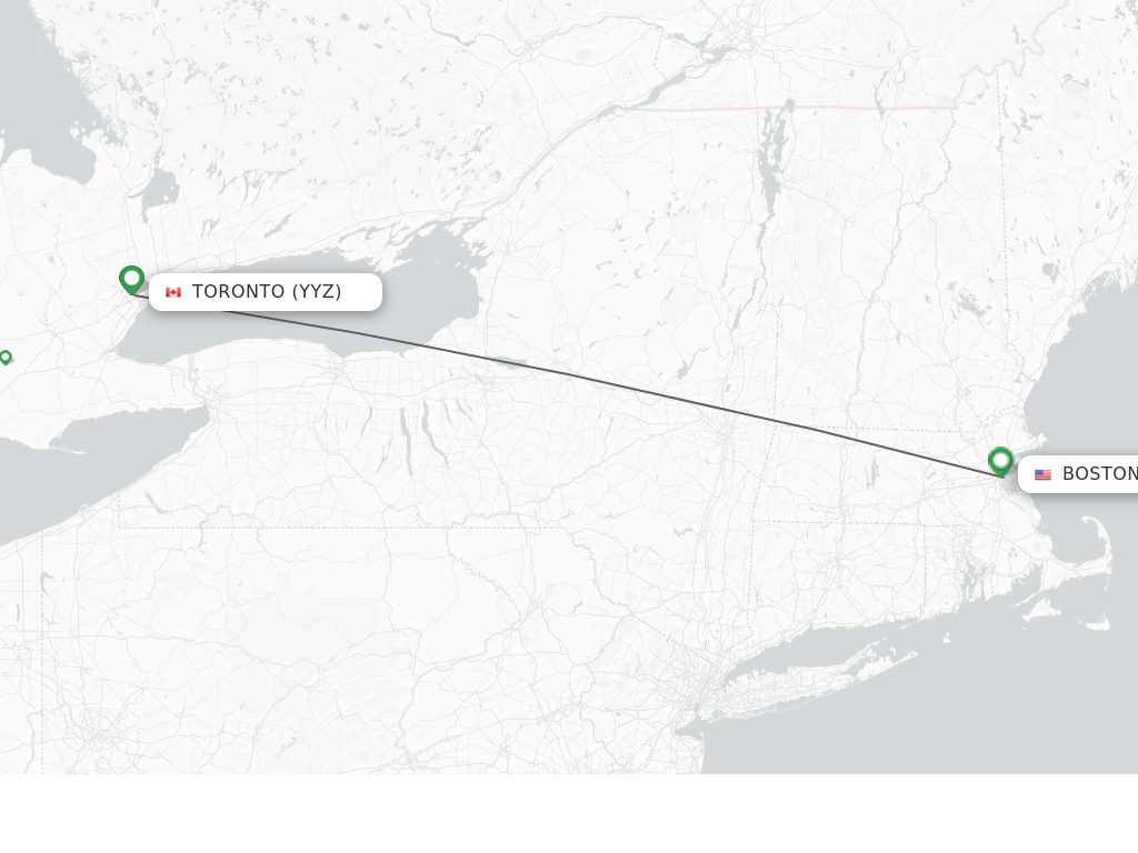 Direct non stop flights from Toronto to Boston schedules