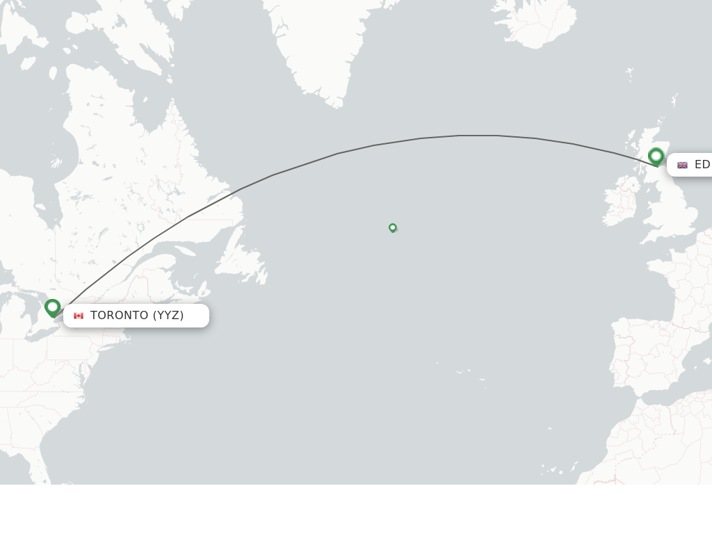 Direct (nonstop) flights from Toronto to Edinburgh schedules