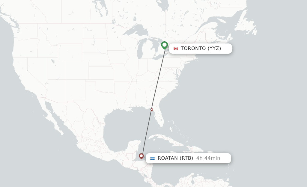 Direct Non Stop Flights From Toronto To Roatan Schedules   YYZ RTB 