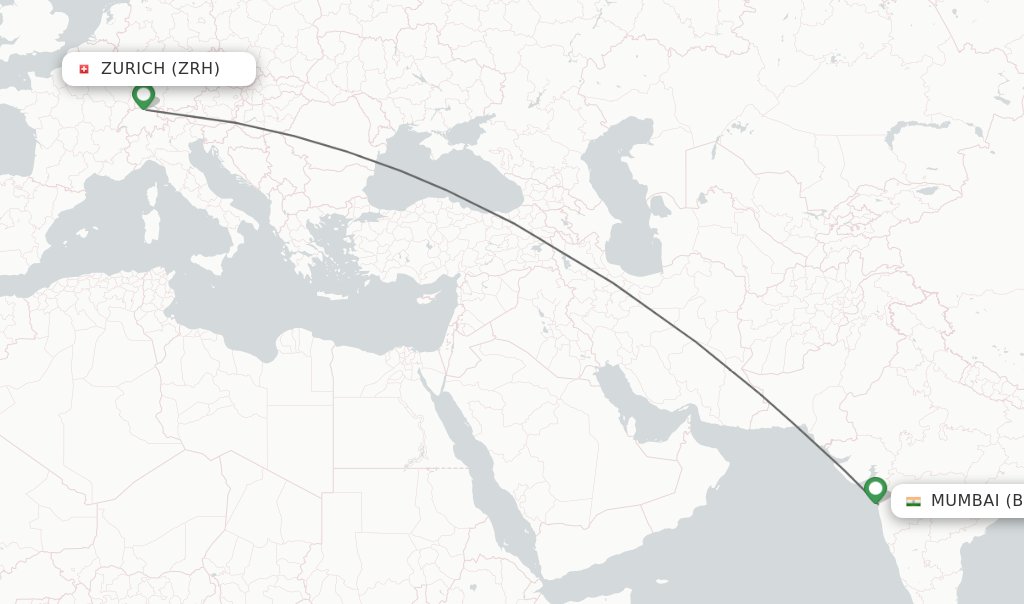 Direct (non-stop) Flights From Zurich To Mumbai - Schedules 